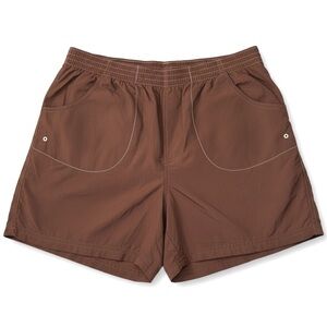 Columbia Women’s Medium Cocoa Brown Nylon Pull On Outdoor Hiking Shorts Pockets